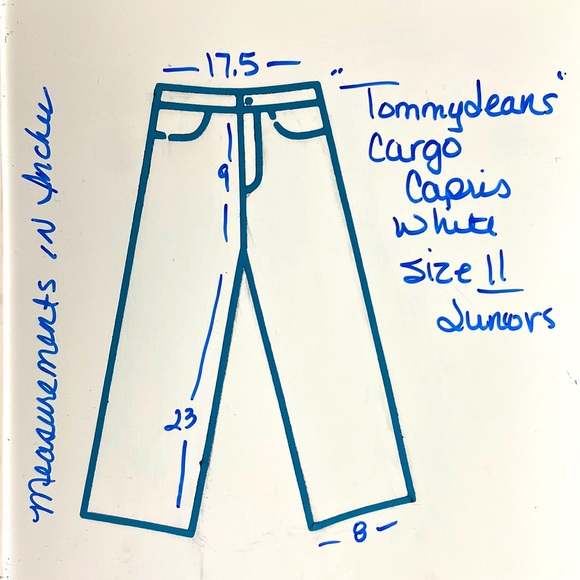 TOMMY HELFIGER Jeans. Cargo Capris. Size 11 Juniors - Picture 7 of 8